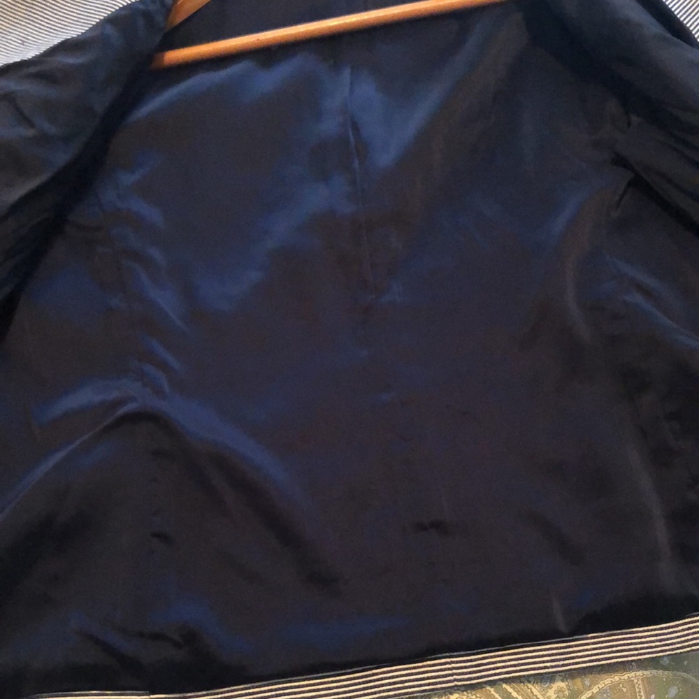 Talbots Navy Pinstripe Jacket Blazer - Picture 5 of 13